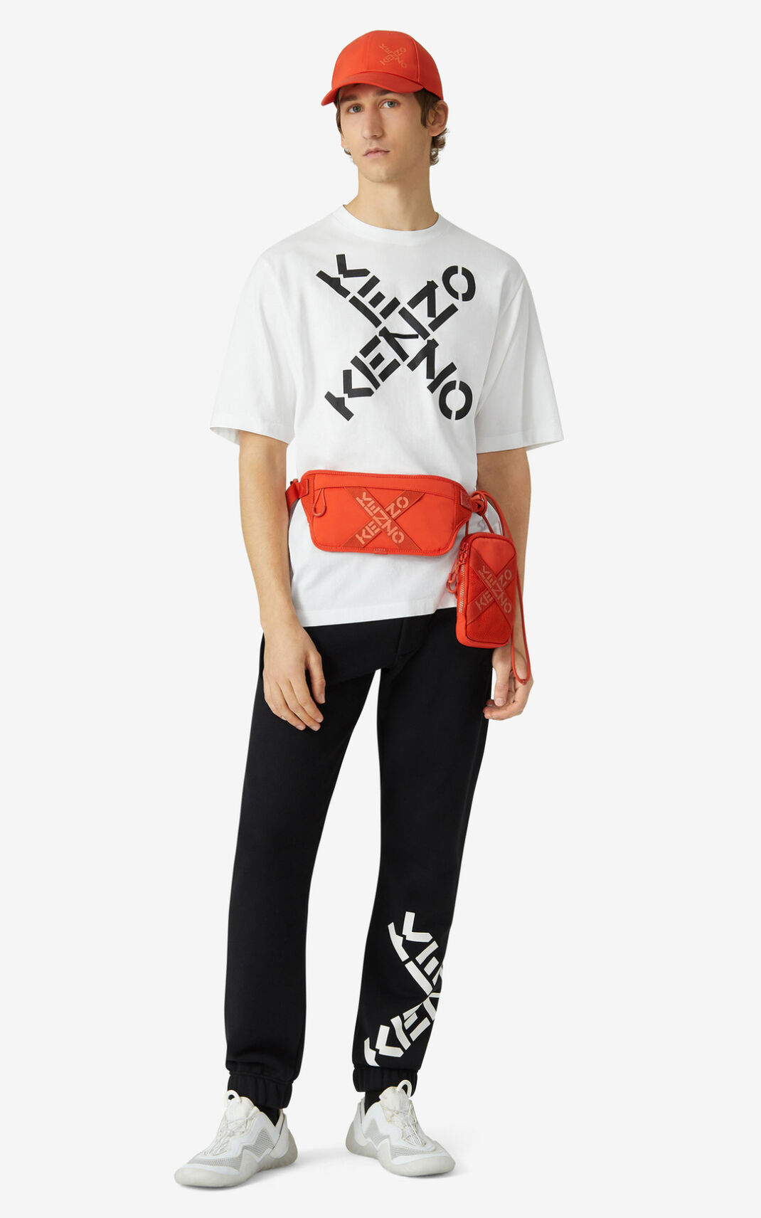 Kenzo Sport Big X Tişört Erkek Beyaz | 3682-CTGKU